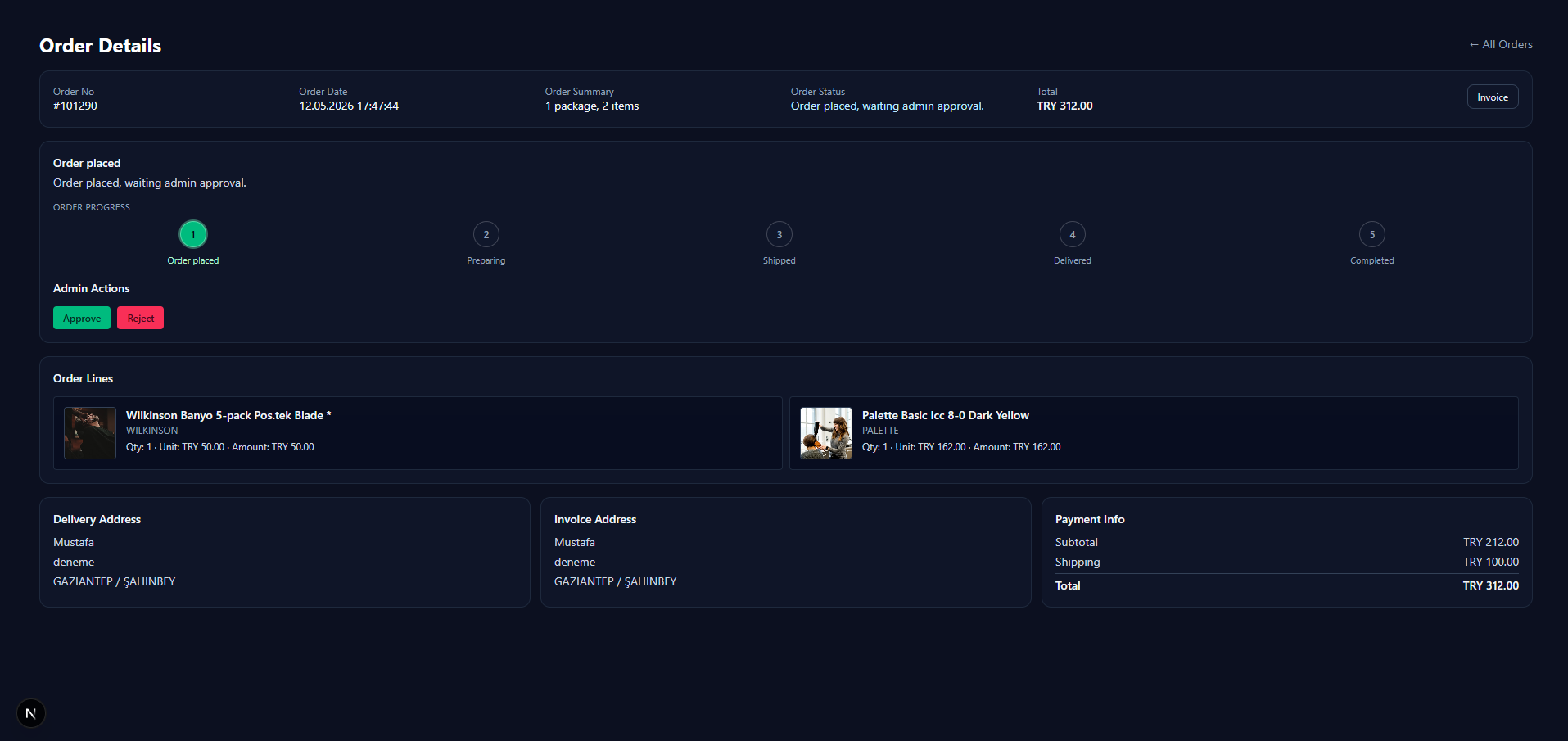TradeHub mobil admin